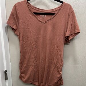 Women's Rust V-Neck Top
